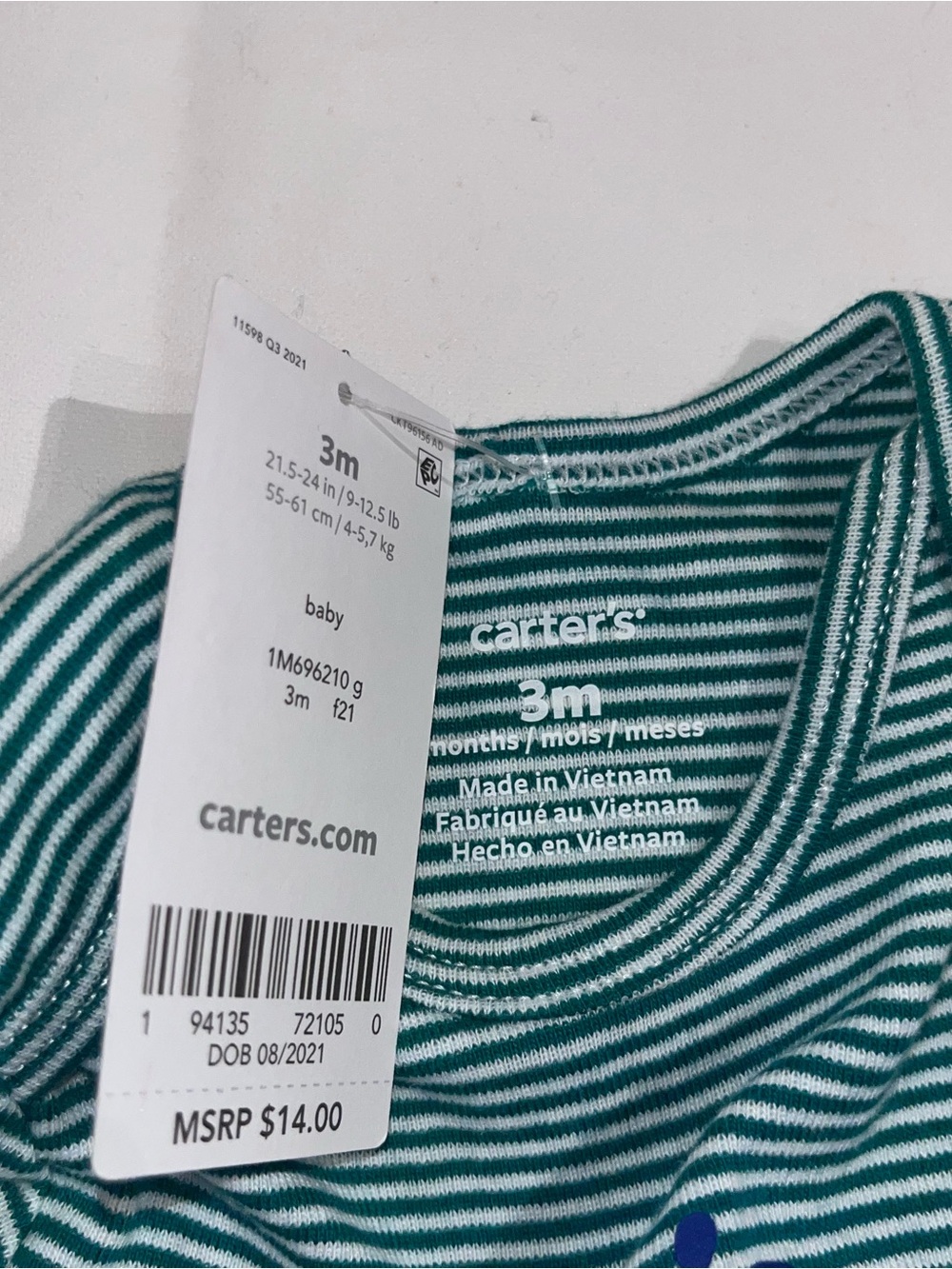 Carter's DADA Onesie NWT Baby 3M - Picture 3 of 3
